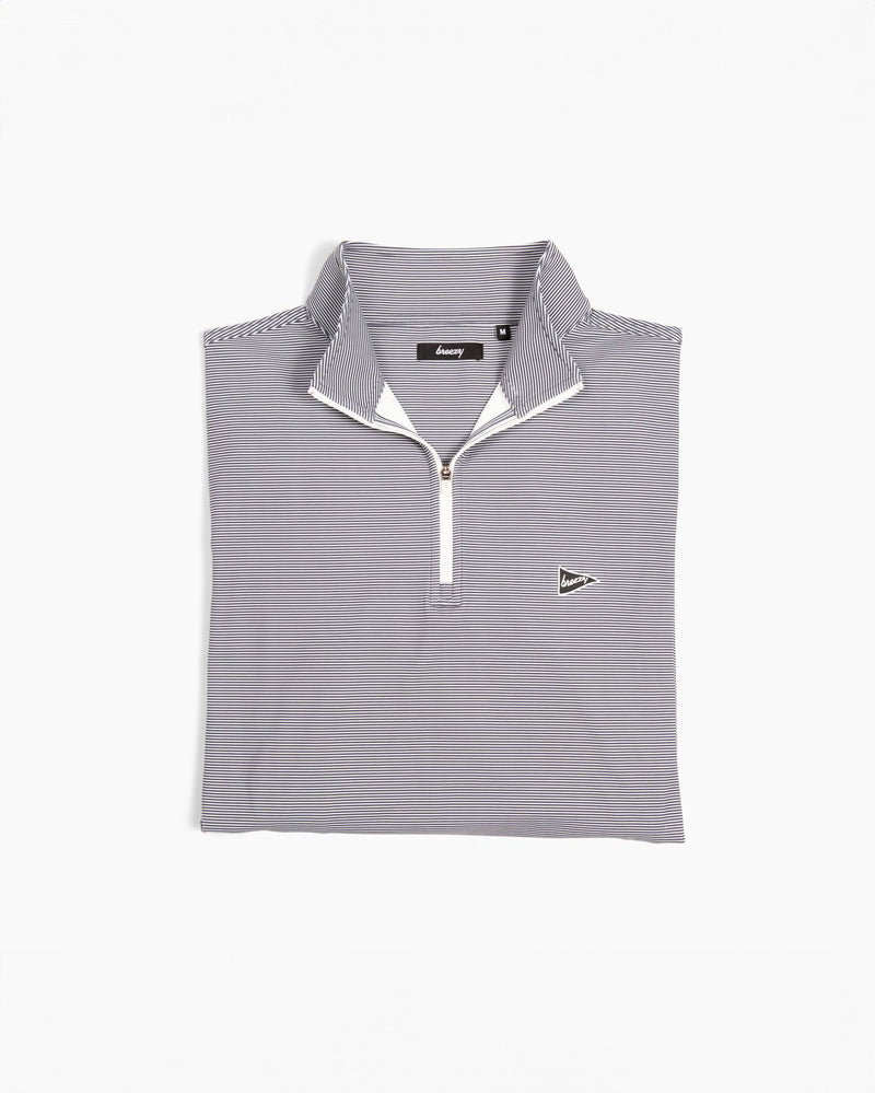 Breezy The Gray Microstripe Quarter-Zip