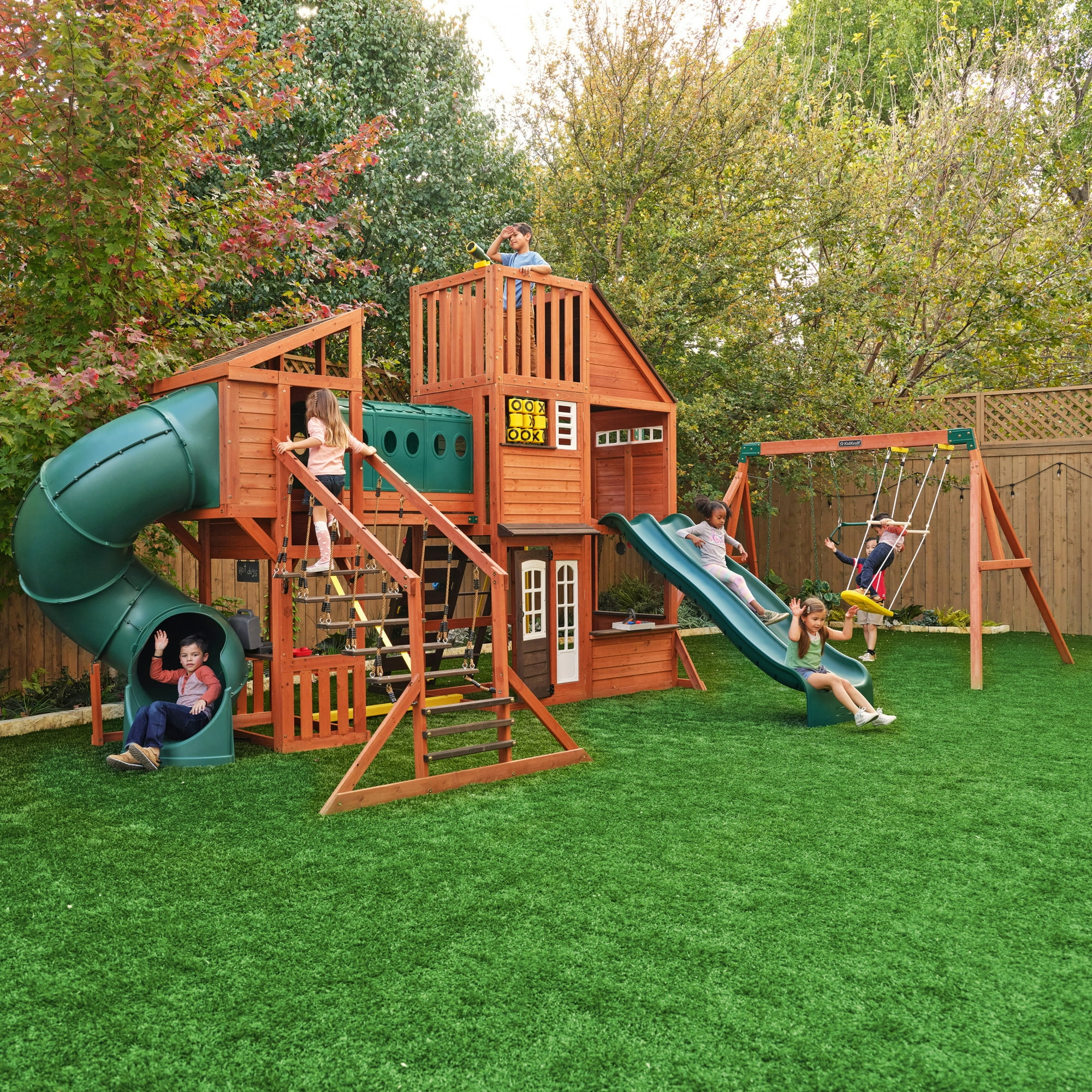 KidKraft Outdoor Odyssey Wooden Swing Set/Playset