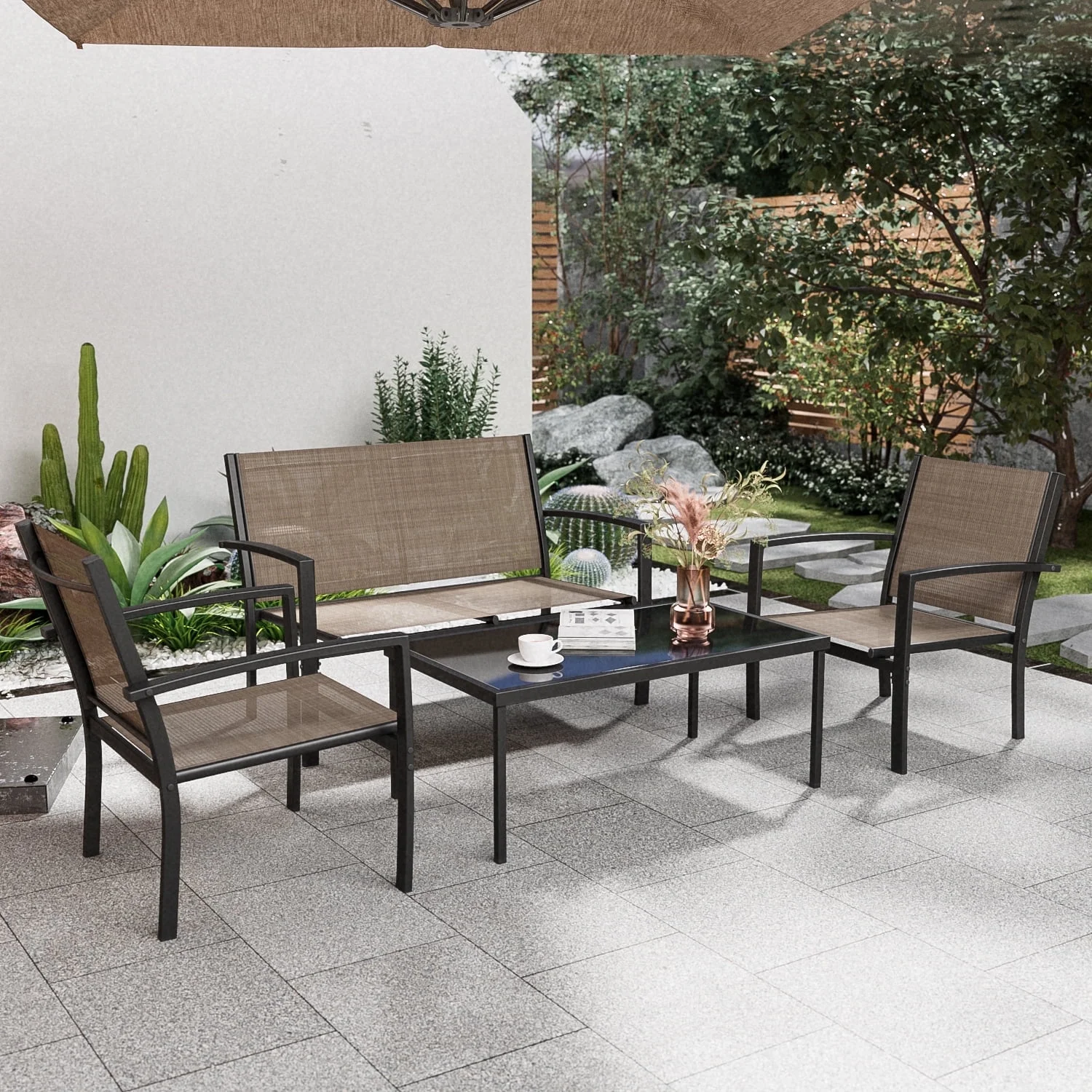 LACOO 4-Piece Patio Conversation Set