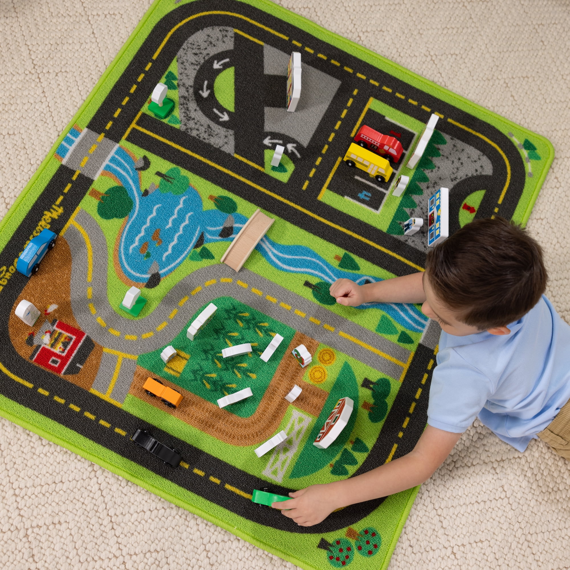 Melissa & Doug Create a Town Activity Rug Play Set