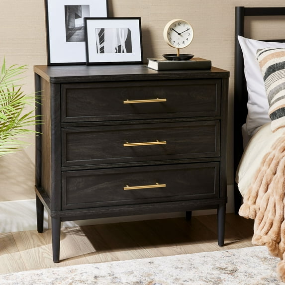 Better Homes & Gardens Oaklee 3 Drawer Nightstand with USB