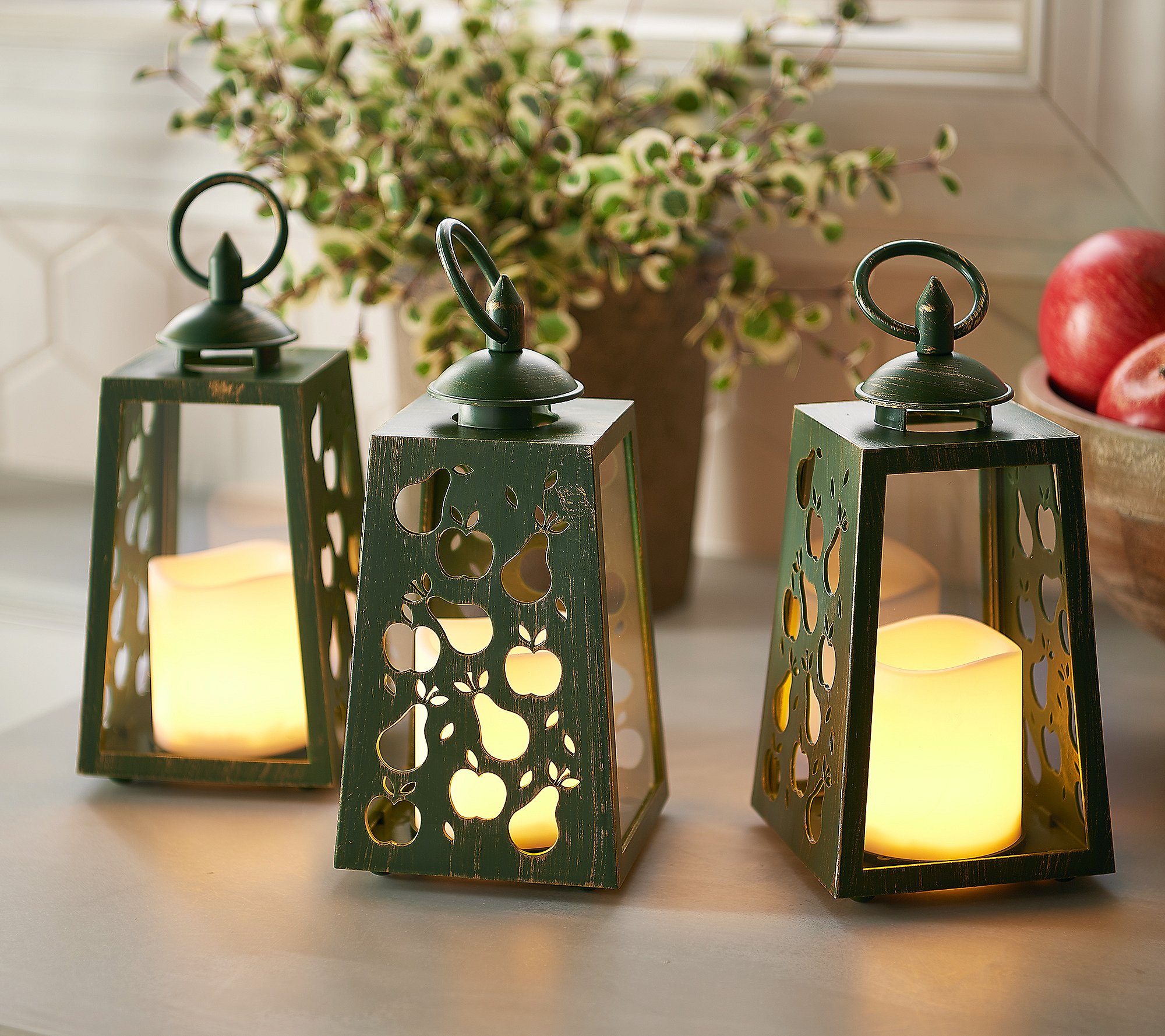 Candle Impressions Pears/Apples Lanterns