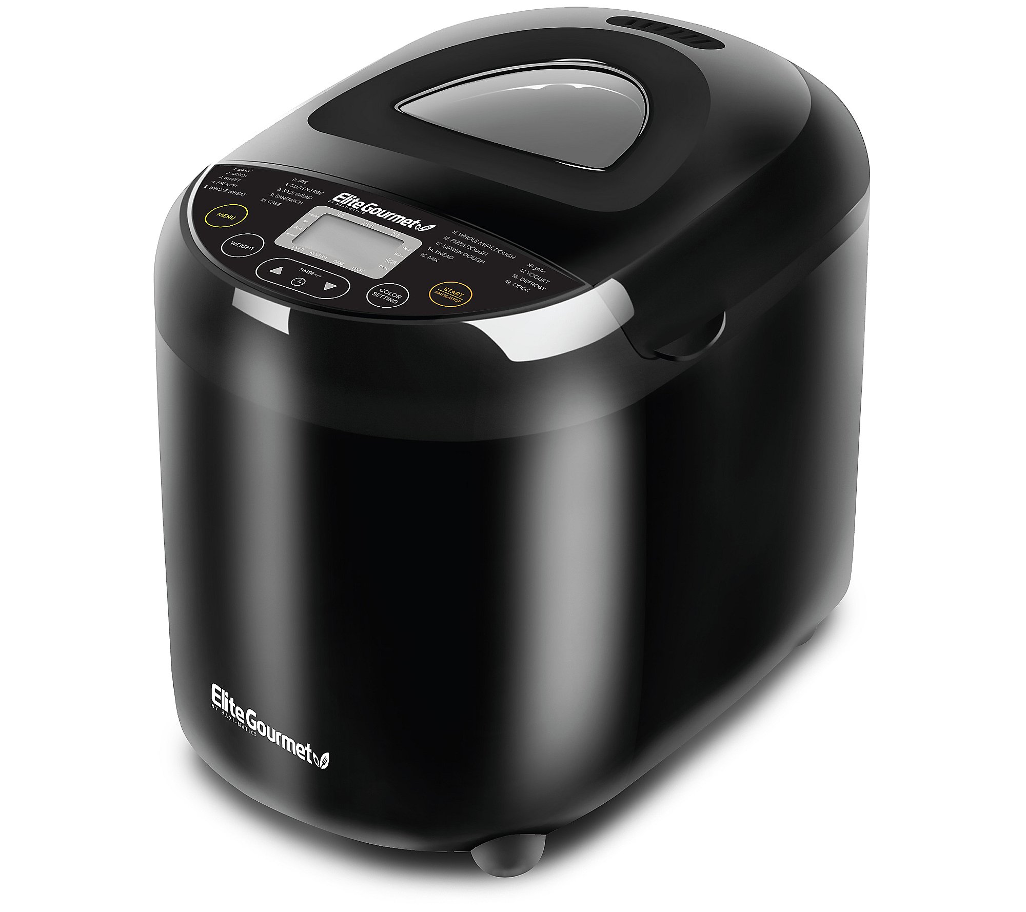 Elite Gourmet 2-lb Programmable Bread Machine Maker