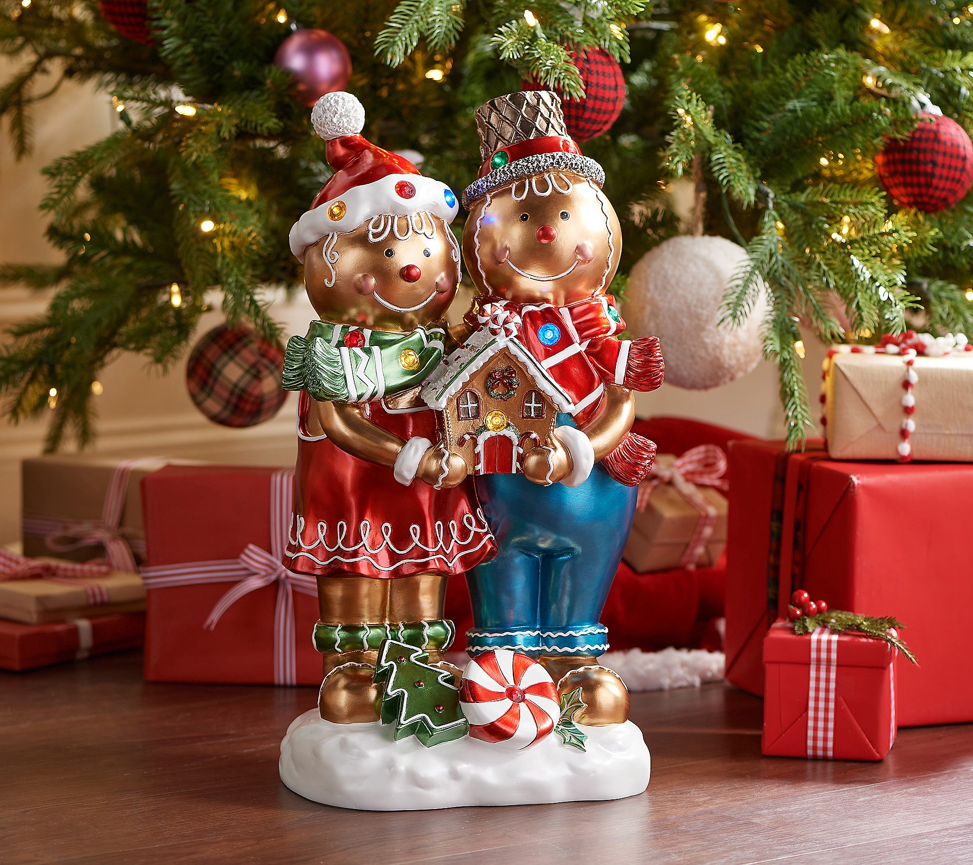 Kringle Express 22" Resin Indoor/Outdoor Gingerbread Duo