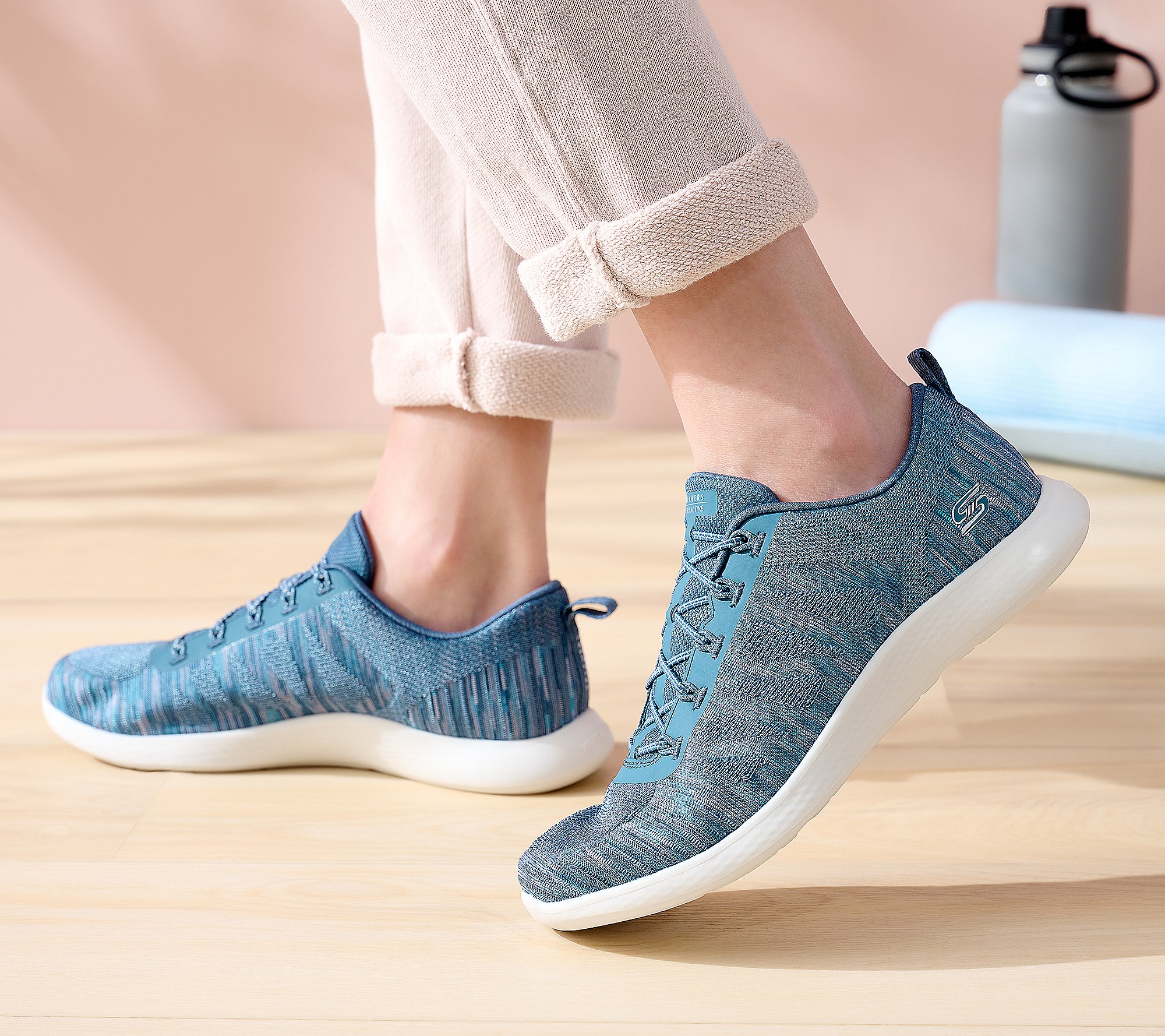 Skechers Spark Vapor Foam Lite Washable Knit Bungee Sneakers