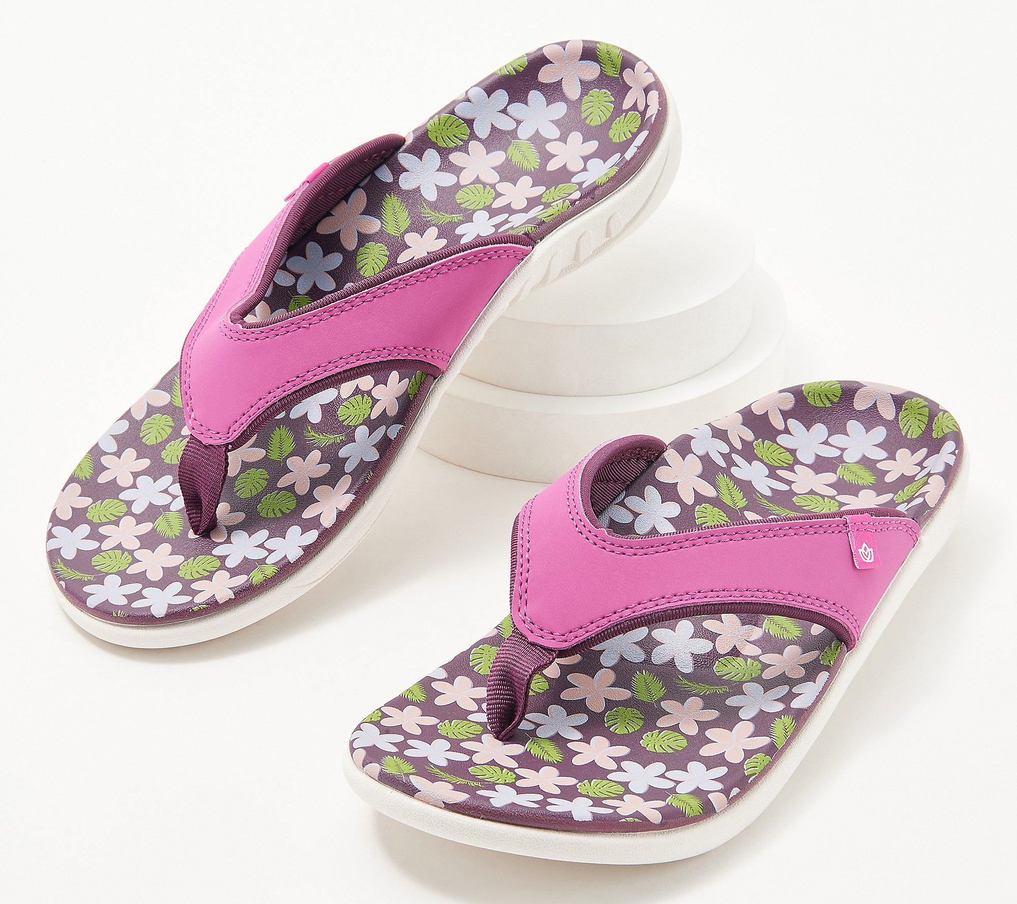 Spenco Yumi Wanderlust Orthotic Women's Thong Sandals (Plum)