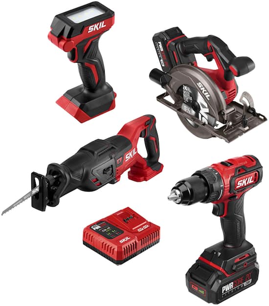 Skil PWR CORE 20 Brushless 20V 4-Tool Kit