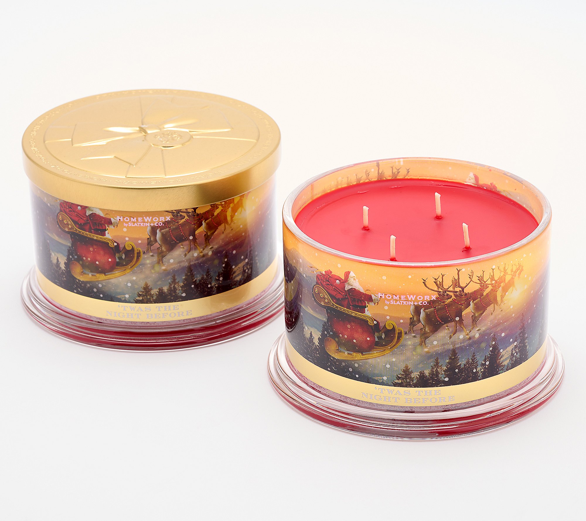 Slatkin & Co. HomeWorx 18oz Holiday Candles
